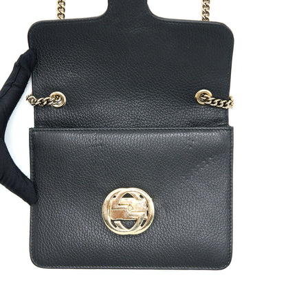 Gucci Interlocking Small Shoulder Bag Black L