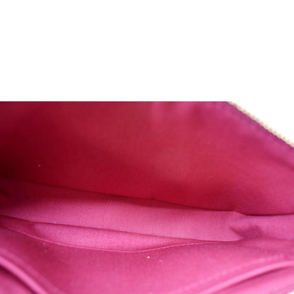 LOUIS VUITTON Pochette Accessoires Monogram Vernis Pouch Bag Red