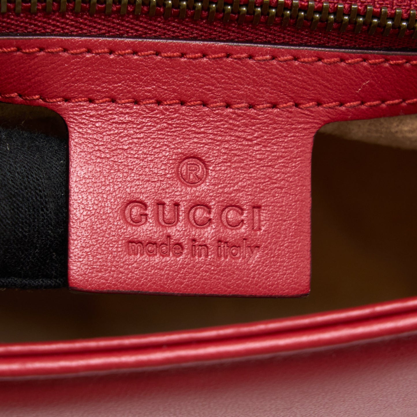 Gucci Small GG Marmont Matelasse Shoulder Bag Calfskin Red