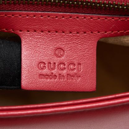 Gucci Small GG Marmont Matelasse Shoulder Bag Calfskin Red