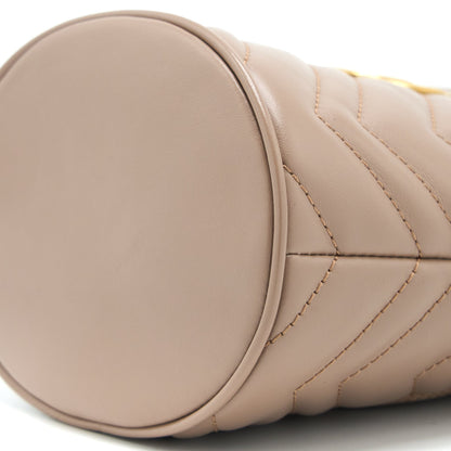 Gucci GG Marmont Mini Bucket Dark Beige