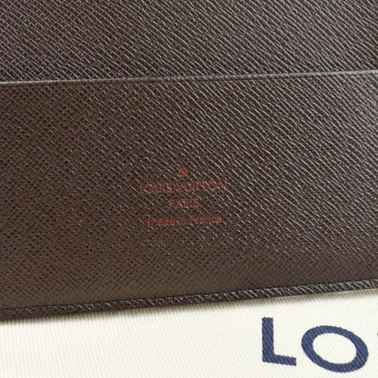 LOUIS VUITTON Ring Agenda Cover Large Damier Ebene Cover Brown