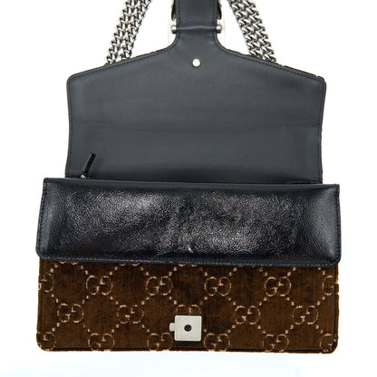 Gucci Small Dionysus GG Supreme Velvet Brown SHW