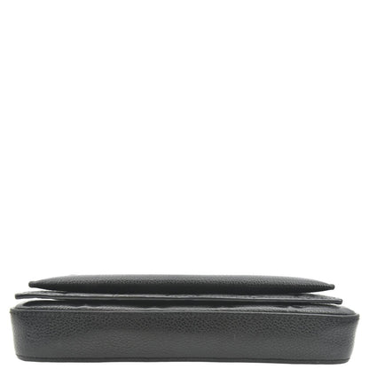 LOUIS VUITTON Felicie Monogram Empreinte Chain Pochette Crossbody Bag Black