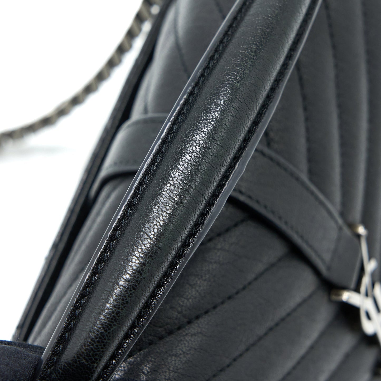 Saint Laurent/YSL Quilted Medium College Bag Lambskin Black Ruthenium Hardware