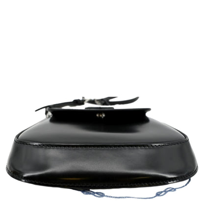 PRADA Cleo Mini Brushed Leather Crossbody Bag Black