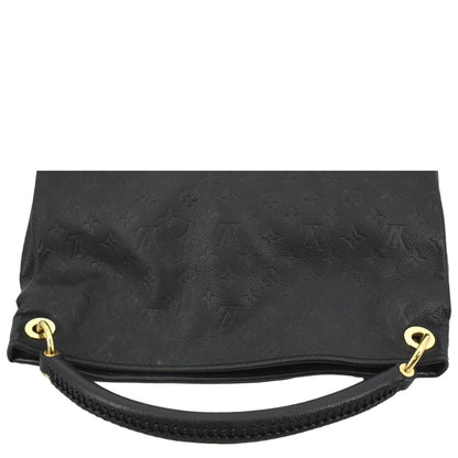 LOUIS VUITTON Artsy MM Empreinte Leather Hobo Bag Black