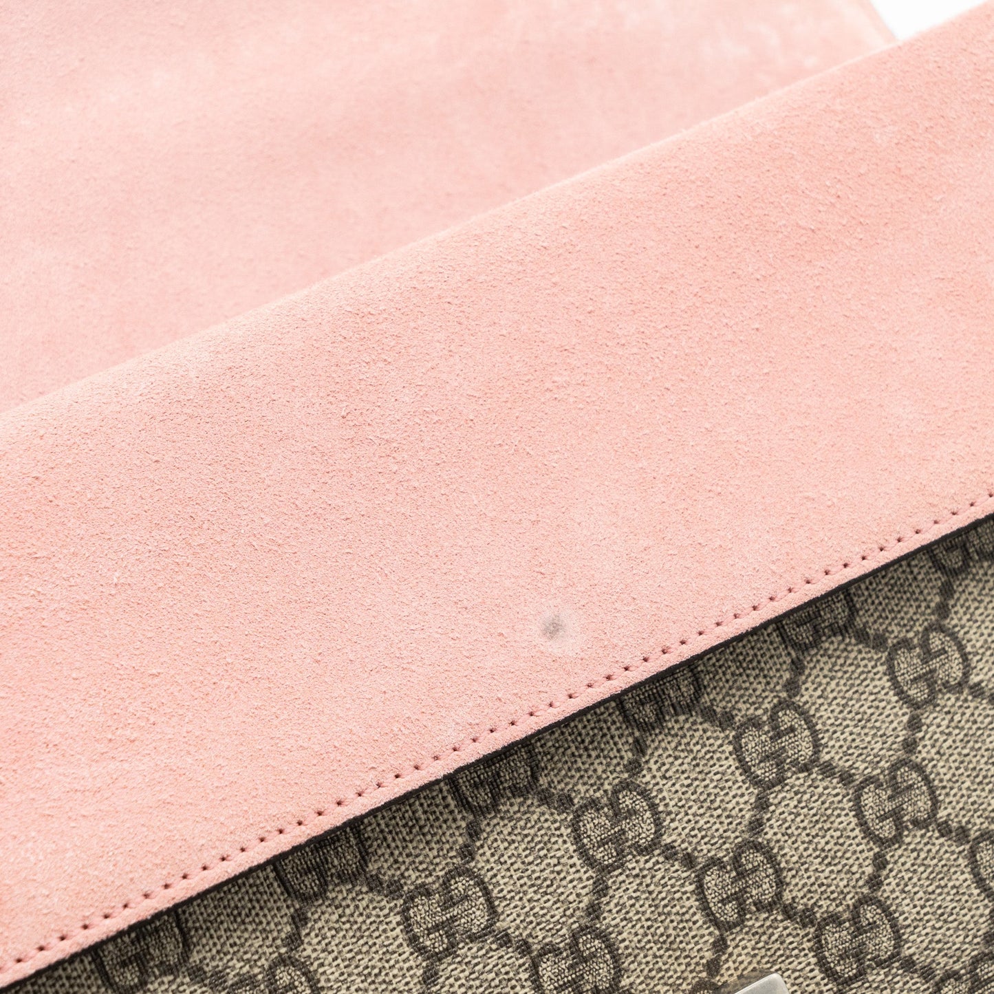 Gucci Dionysus Shoulder Bag GG Supreme Canvas/Suede Pink/Brown Limited Edition SHW