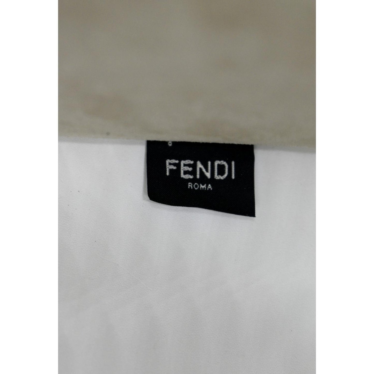 FENDI Sunshine Plexiglass Leather Shoulder Tote Bag White