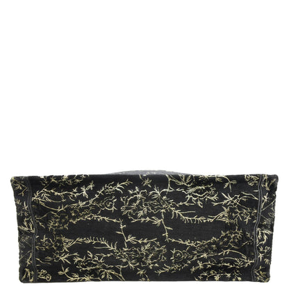CHRISTIAN DIOR Large Book Oblique Embroidered Canvas Tote Bag Multicolor