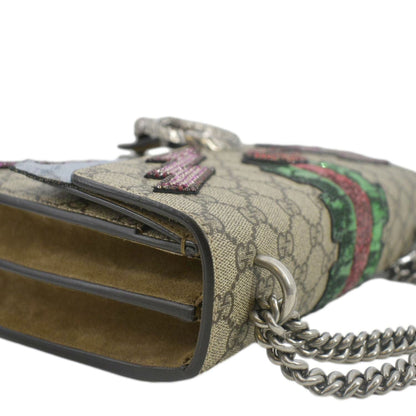 GUCCI Dionysus Medium GG Supreme Embroidered Sequin Shoulder Bag Beige 400235