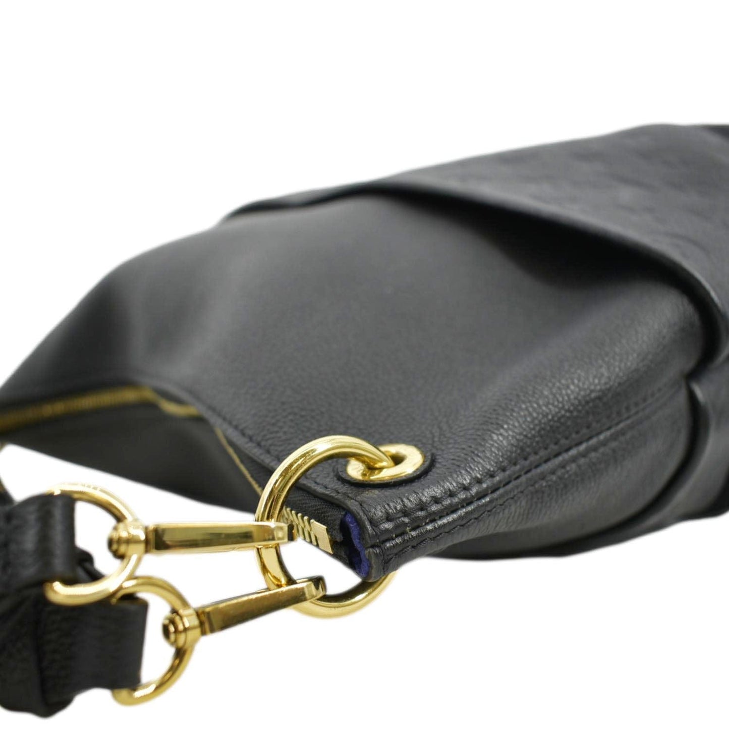 LOUIS VUITTON Maida Monogram Empreinte Leather Hobo Shoulder Bag Black