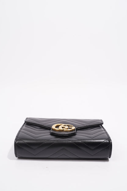 Gucci Womens GG Marmont Bag Black Matelasse Mini
