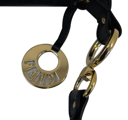 Fendi Zucchino Canvas Black Hobo Shoulder Bag