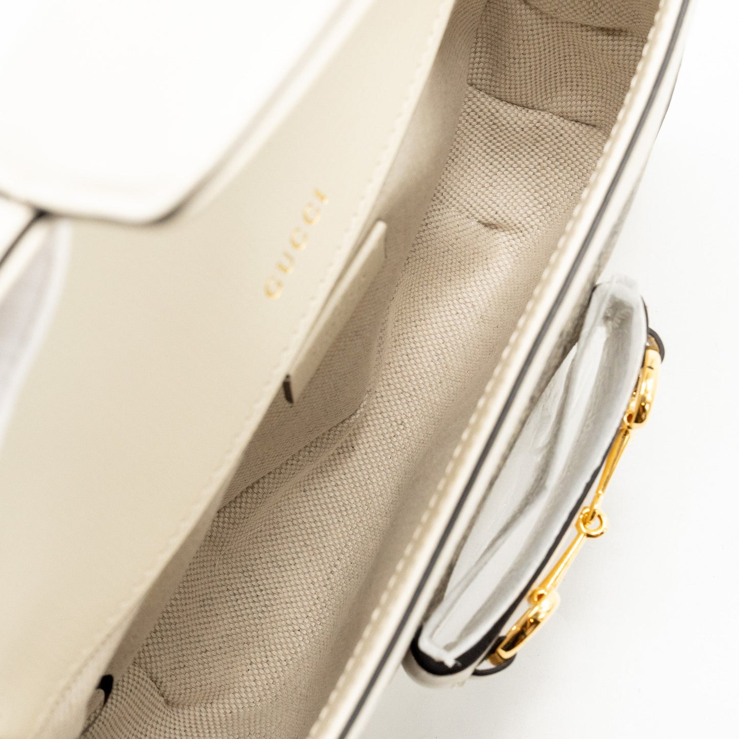Gucci Mini Horsebit 1955 Bag GG Supreme Canvas/Leather White/Multicolour