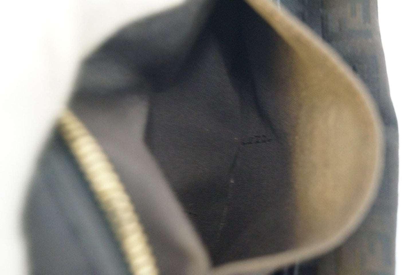 Fendi Zucchino Canvas Black Hobo Shoulder Bag