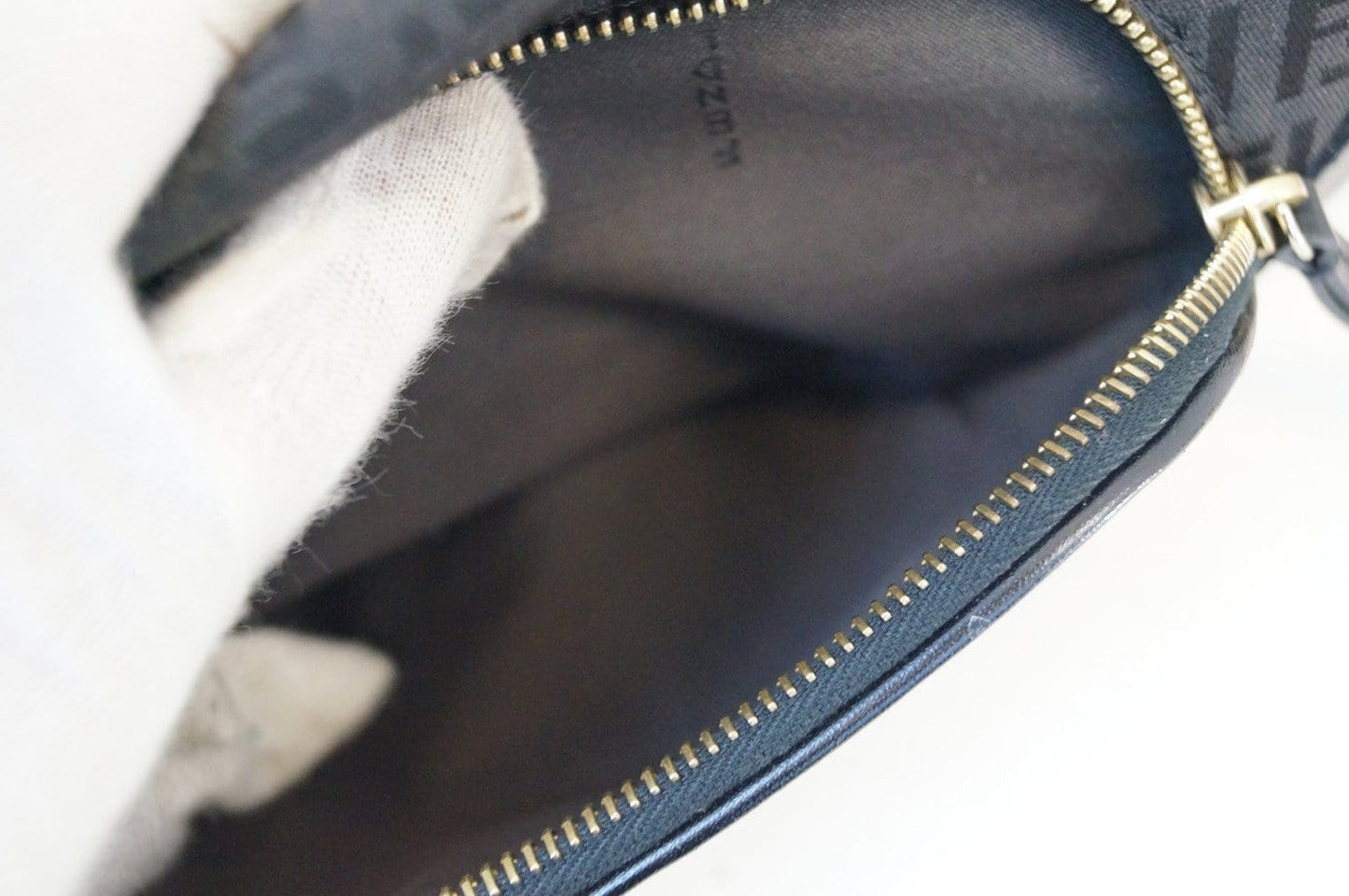 Fendi Zucchino Canvas Black Hobo Shoulder Bag