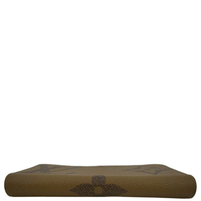LOUIS VUITTON Giant Monogram Reverse Zippy Wallet Brown