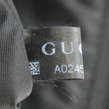 GUCCI Zipper Web GG Supreme Canvas Tote Shoulder Bag Black 359261