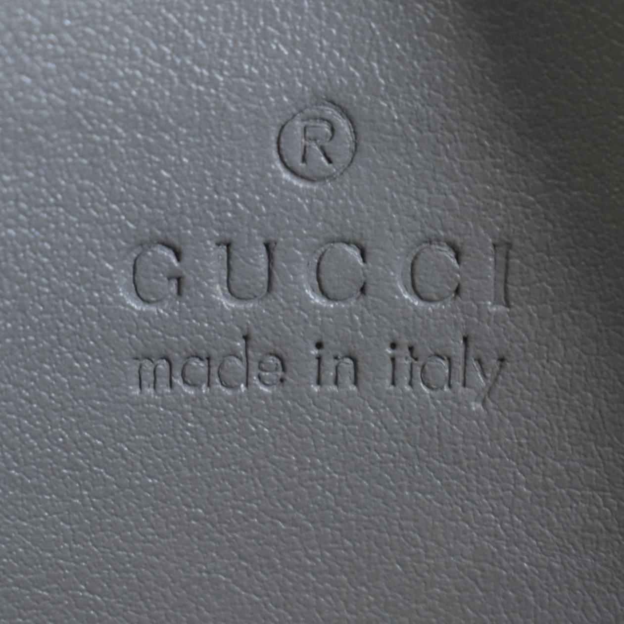 GUCCI GG Matelasse Small Leather Crossbody Bag Dusty Grey 702234