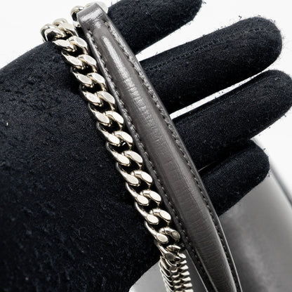 Saint Laurent Medium Sunset Chain Bag Calfskin Dark Grey Ruthenium Hardware