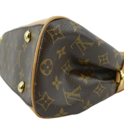 LOUIS VUITTON Beverly MM Monogram Canvas Satchel Bag Brown