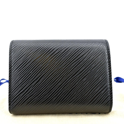LOUIS VUITTON Twist Trifold Epi Leather Wallet Black