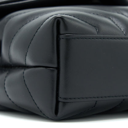 Saint Laurent Loulou Toy Strap Bag Calfskin Black With Black Hardware