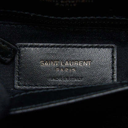 Saint Laurent Loulou Toy Strap Bag Calfskin Black With Black Hardware