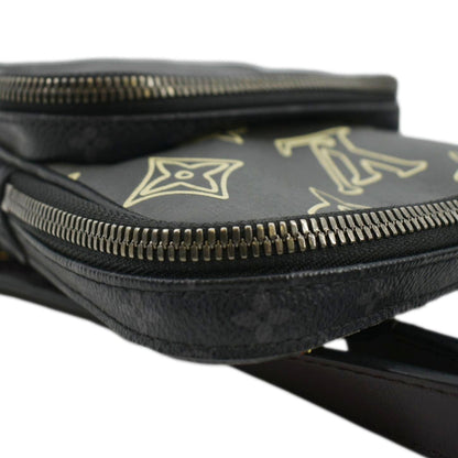 LOUIS VUITTON Avenue Sling Patchwork Monogram Eclipse Crossbody Bag Grey