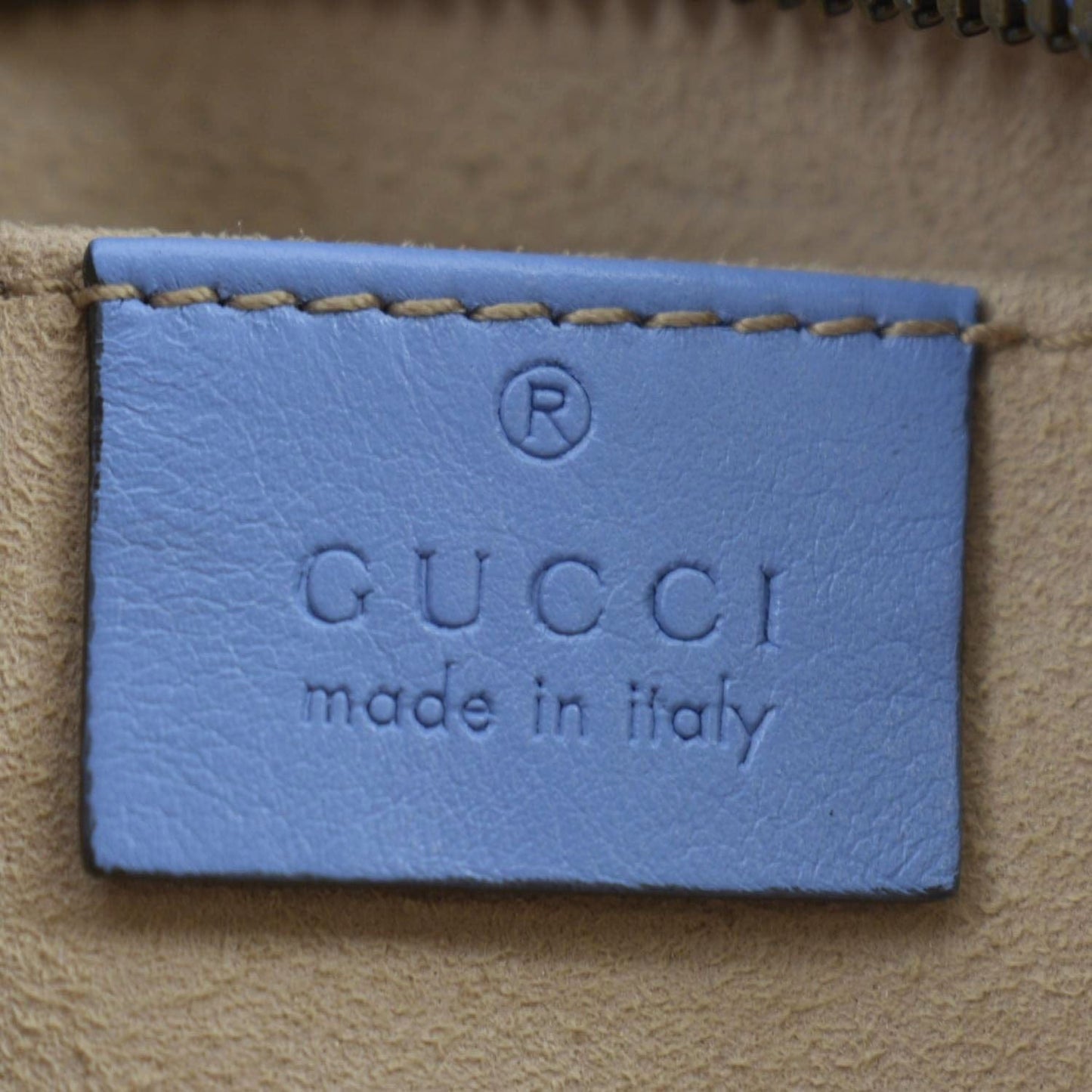 GUCCI GG Marmont Matelasse Leather Crossbody Bag Light Blue 447632