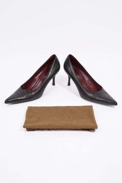 Gucci Womens Leather Pumps Black EU 40.5 / UK 7.5