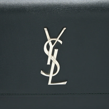 Saint Laurent Sunset Chain Bag Calfskin Dark Green SHW
