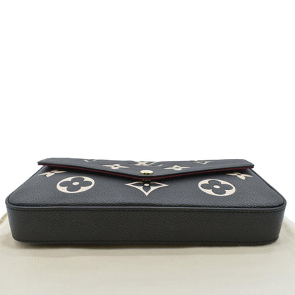 LOUIS VUITTON Felicie Pochette Monogram Empreinte Crossbody Bag Bicolor