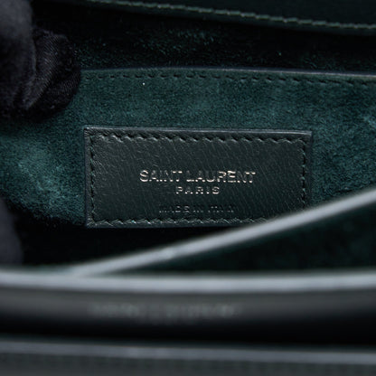 Saint Laurent Sunset Chain Bag Calfskin Dark Green SHW