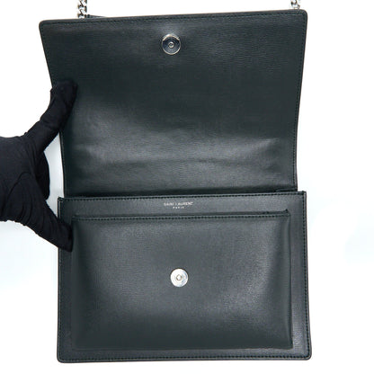 Saint Laurent Sunset Chain Bag Calfskin Dark Green SHW