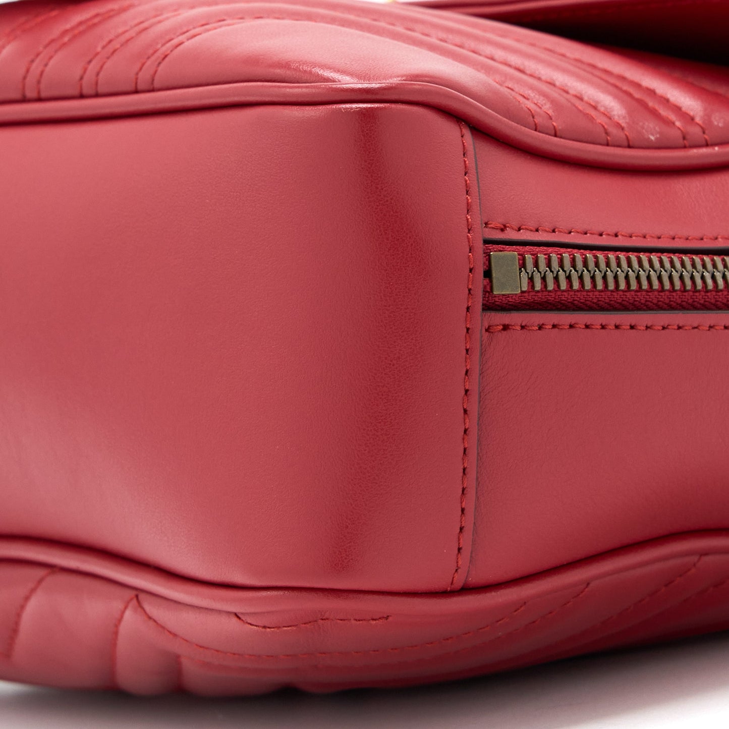 Gucci Sylvie Web GG Marmont Bag Calfskin Red
