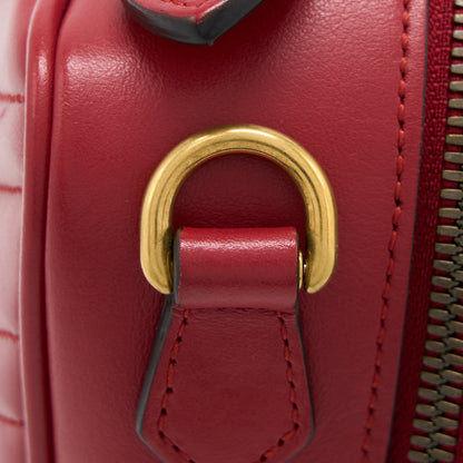 Gucci Sylvie Web GG Marmont Bag Calfskin Red