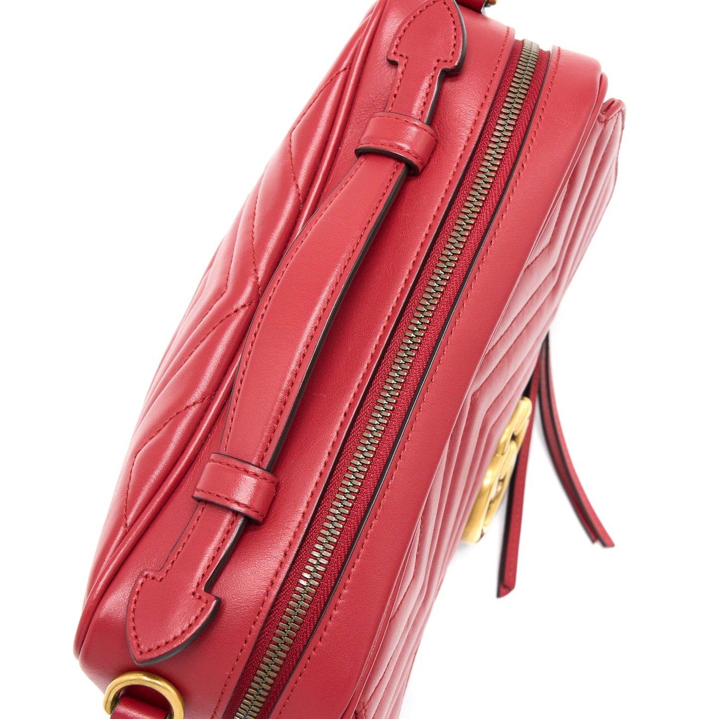 Gucci Sylvie Web GG Marmont Bag Calfskin Red