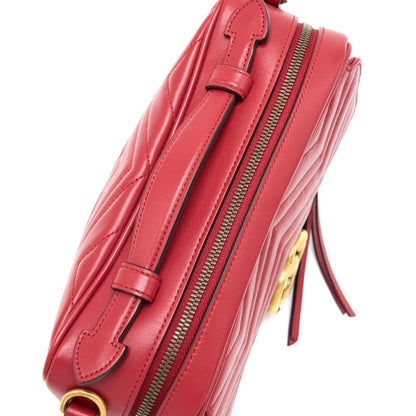 Gucci Sylvie Web GG Marmont Bag Calfskin Red