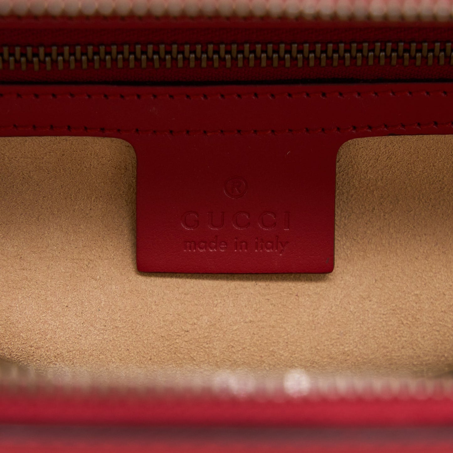 Gucci Sylvie Web GG Marmont Bag Calfskin Red