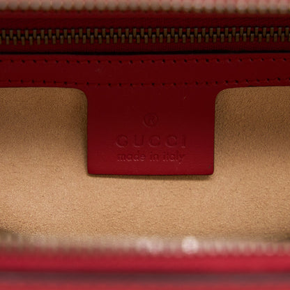 Gucci Sylvie Web GG Marmont Bag Calfskin Red
