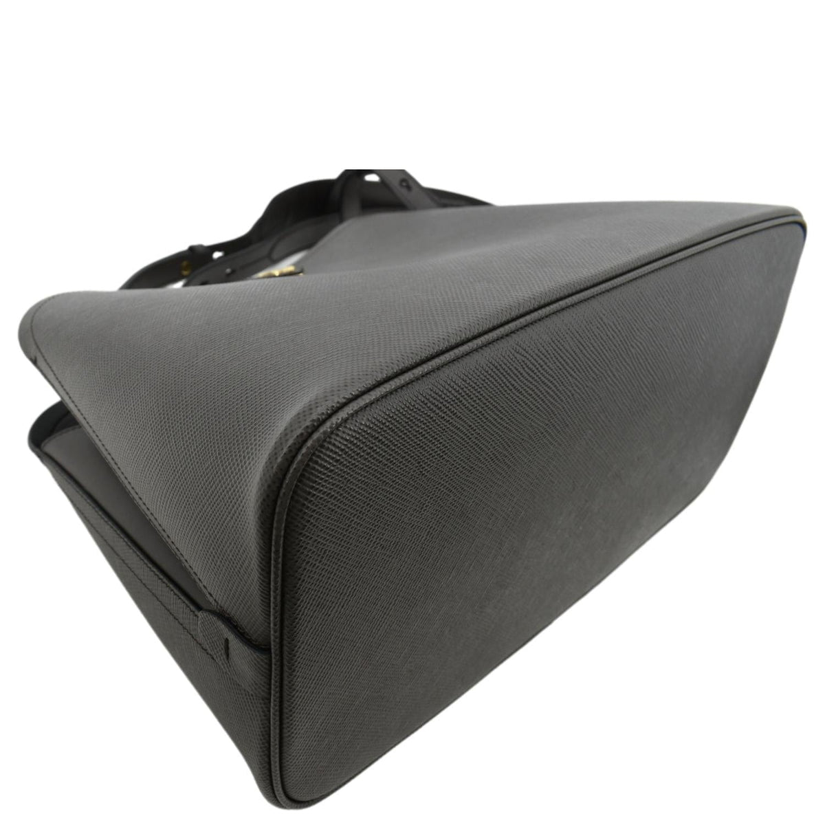 PRADA Matinee Saffiano Leather Shoulder Bag Fumo