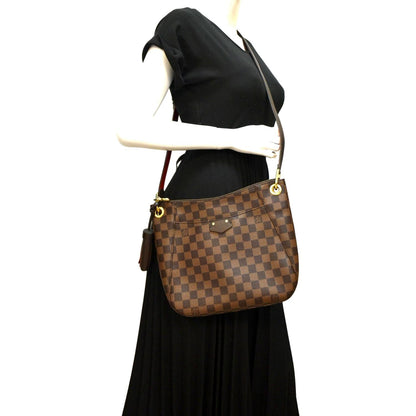 LOUIS VUITTON South Bank Besace Damier Ebene Crossbody Bag Brown