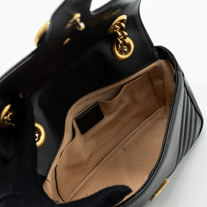 Gucci Mini GG Marmont Bag Calfskin Black Brushed