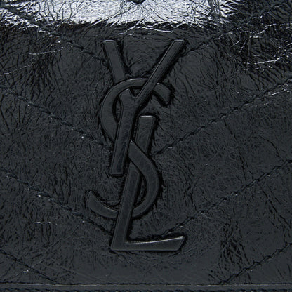 Saint Laurent Medium Niki Chain Bag Aged Calfskin Black Ruthenium Hardware