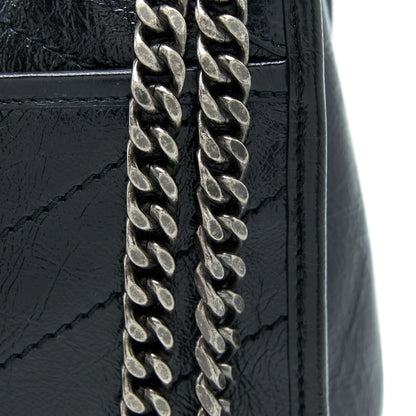 Saint Laurent Medium Niki Chain Bag Aged Calfskin Black Ruthenium Hardware