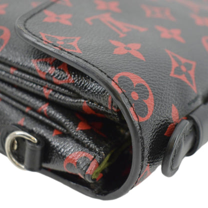LOUIS VUITTON Metis Pochette Monogram Infrarouge Crossbody Bag Glossy Red