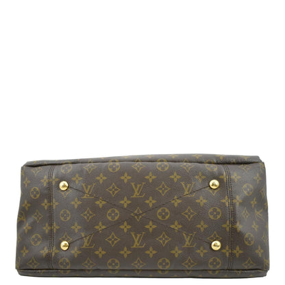 LOUIS VUITTON  Artsy MM Monogram Canvas Hobo Bag Brown