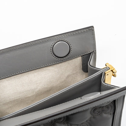 Gucci chain crossbody bag calfskin grey L